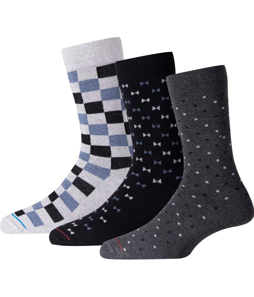     			RC. ROYAL CLASS - Cotton Men's Self Design Black Mid Length Socks ( Pack of 3 )