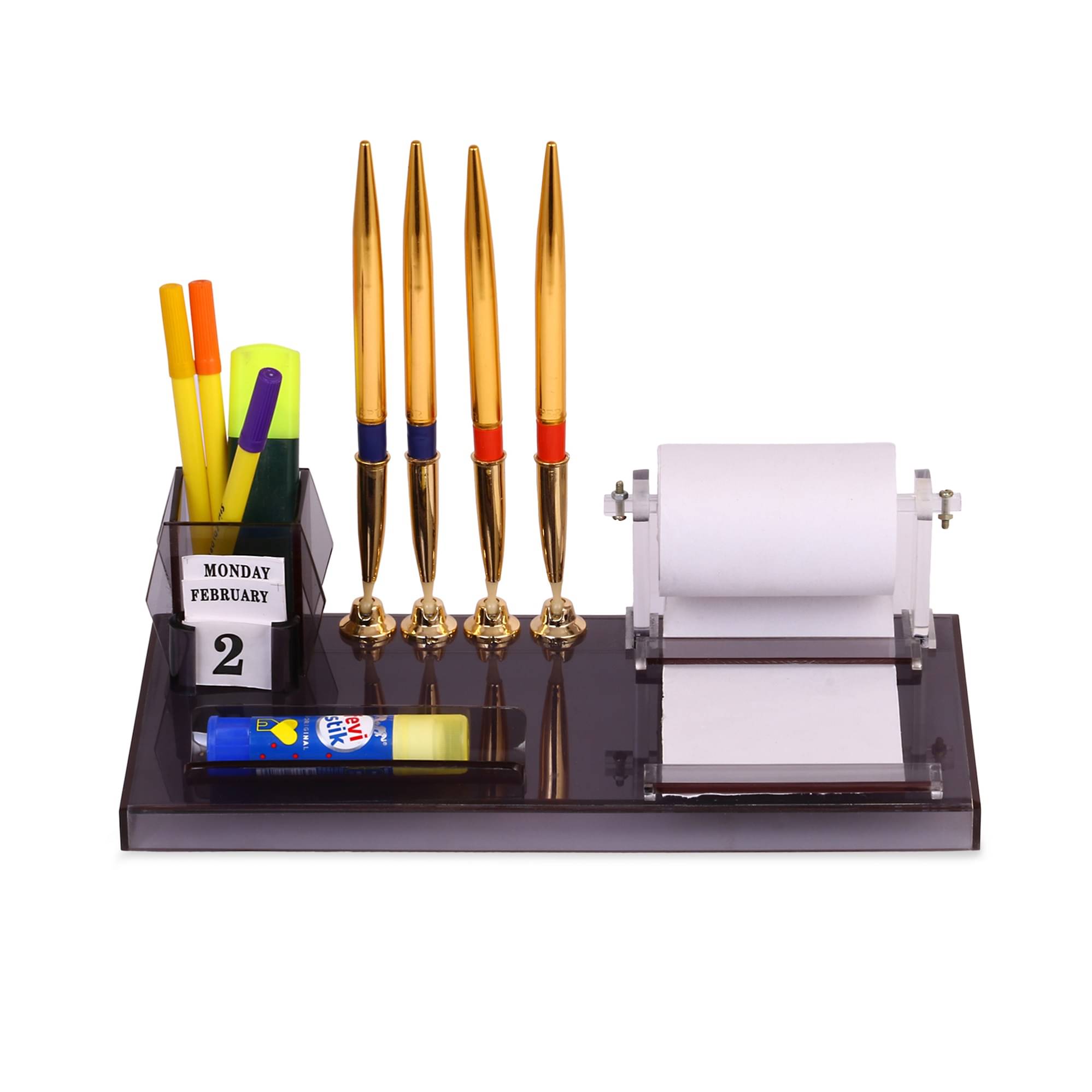     			Rasper Multipurpose Desk Organiser Acrylic Pen Stand For Office & Study Table Stylish Pen Pencil Holder Office Table Top For Gifting (11.5x5.5 Inches)