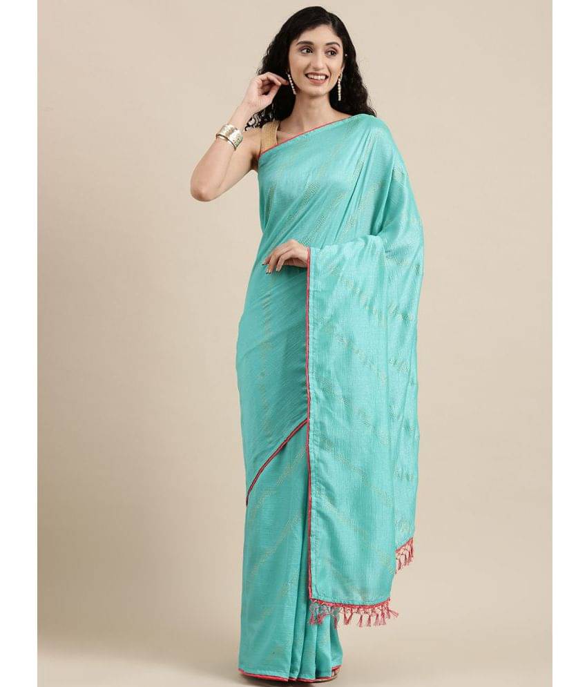 Rekha Maniyar Silk Embellished Saree With Unstitched Blouse Piece ( LightBLue )     			Rekha Maniyar Silk Embellished Saree With Unstitched Blouse Piece ( LightBLue )