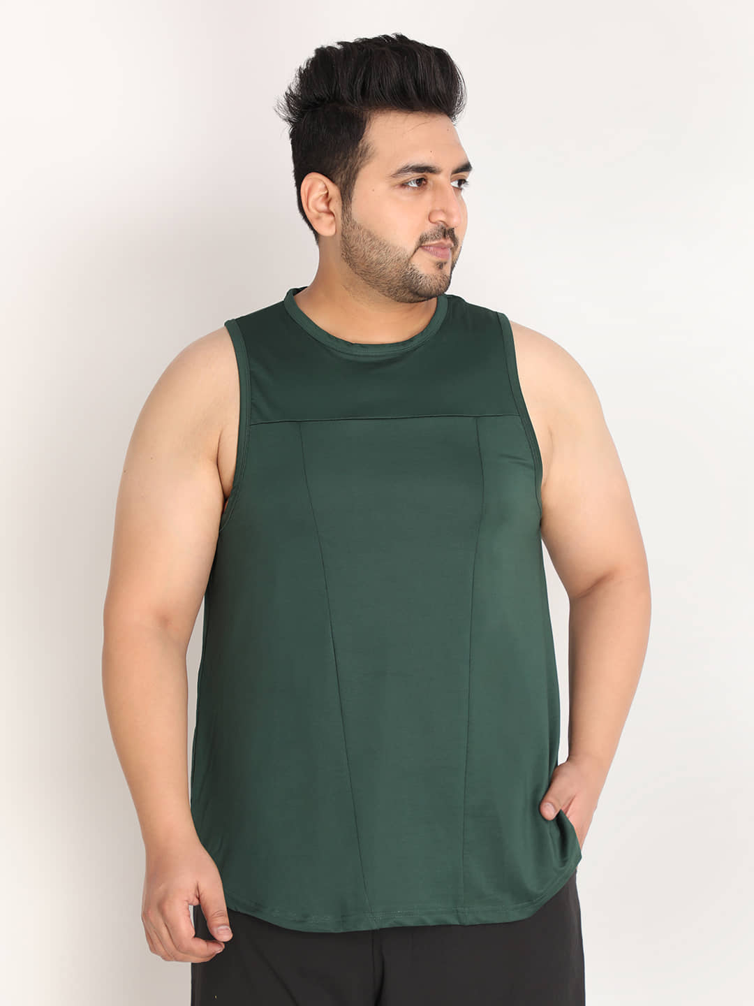 Chkokko Pack of 1 Polyester Regular Fit Men's T-Shirt ( Dark Green )