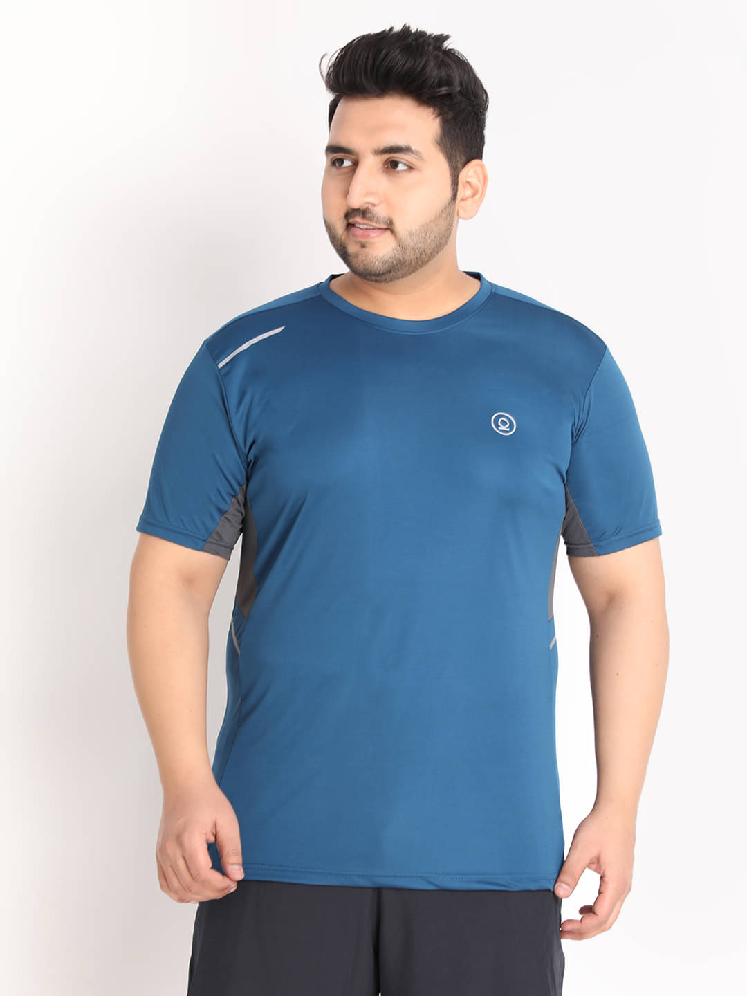 Chkokko - Indigo Polyester Regular Fit Men's Sports T-Shirt ( Pack of 1 ) Chkokko - Indigo Polyester Regular Fit Men's Sports T-Shirt ( Pack of 1 )