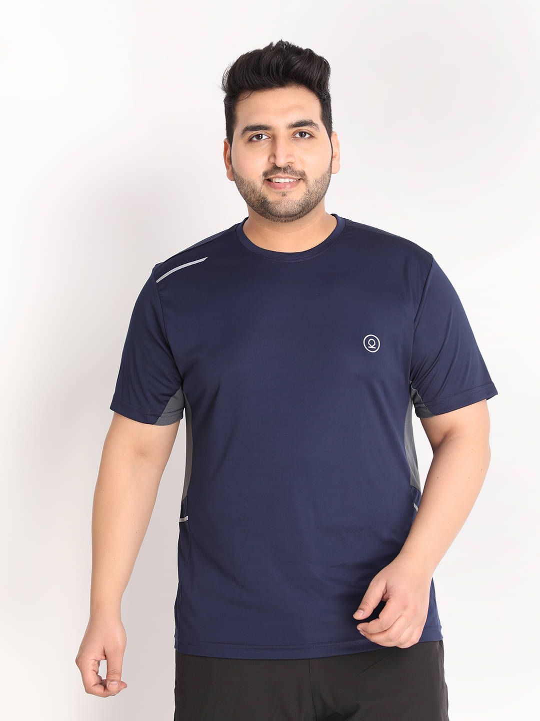 Chkokko - Navy Blue Polyester Regular Fit Men's Sports T-Shirt ( Pack of 1 ) Chkokko - Navy Blue Polyester Regular Fit Men's Sports T-Shirt ( Pack of 1 )