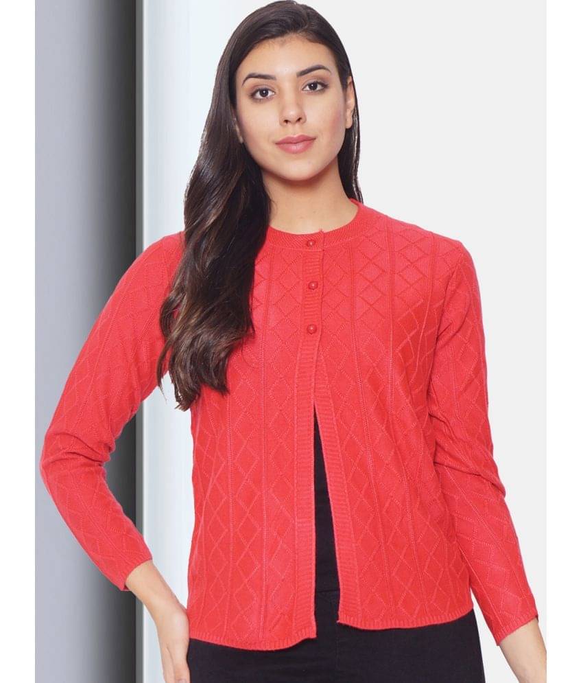 Clapton Acro Wool Red Buttoned Cardigans - Clapton Acro Wool Red Buttoned Cardigans -