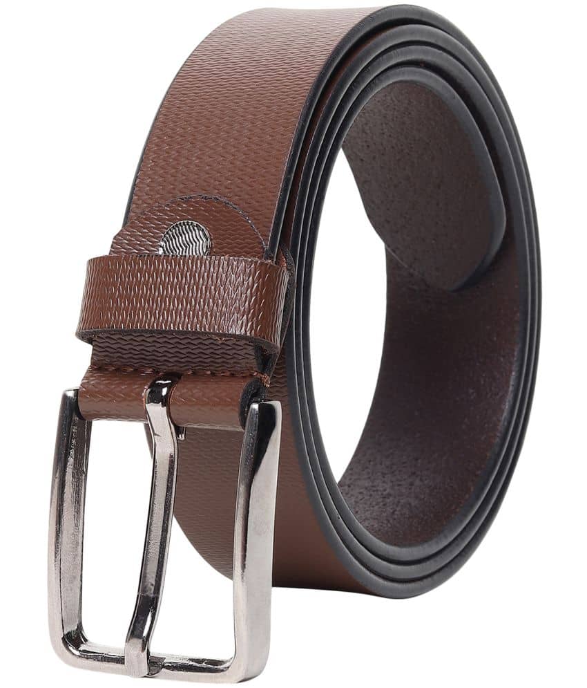 SILKSHOPPING - Brown 100% Leather Men's Formal Belt ( Pack of 1 )
