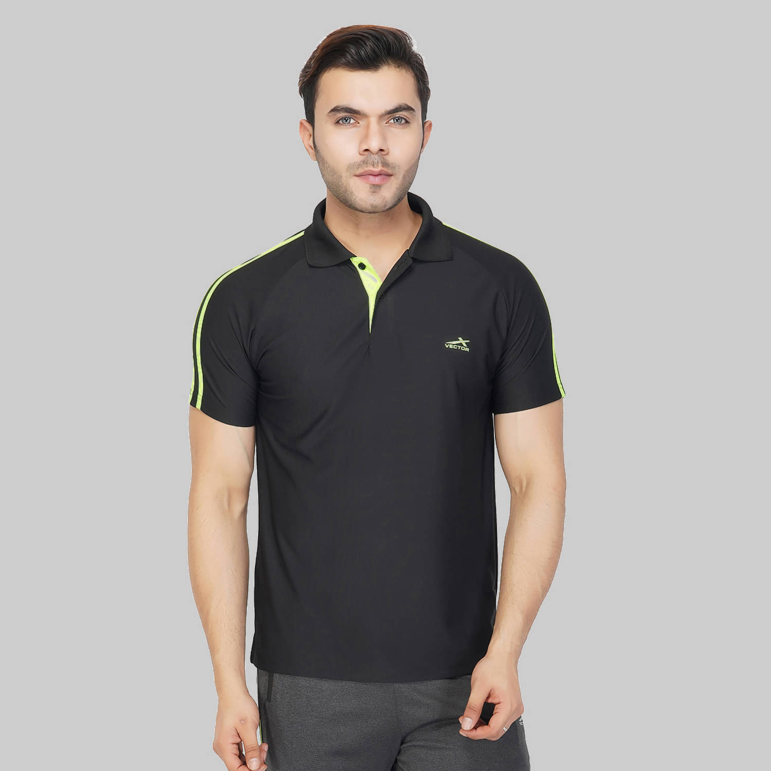 Vector X - Black Polyester Regular Fit Men's Sports Polo T-Shirt ( Pack of 1 ) Vector X - Black Polyester Regular Fit Men's Sports Polo T-Shirt ( Pack of 1 )