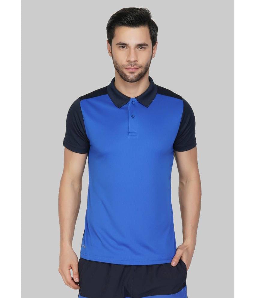 Vector X - Blue Polyester Regular Fit Men's Sports Polo T-Shirt ( Pack of 1 ) Vector X - Blue Polyester Regular Fit Men's Sports Polo T-Shirt ( Pack of 1 )