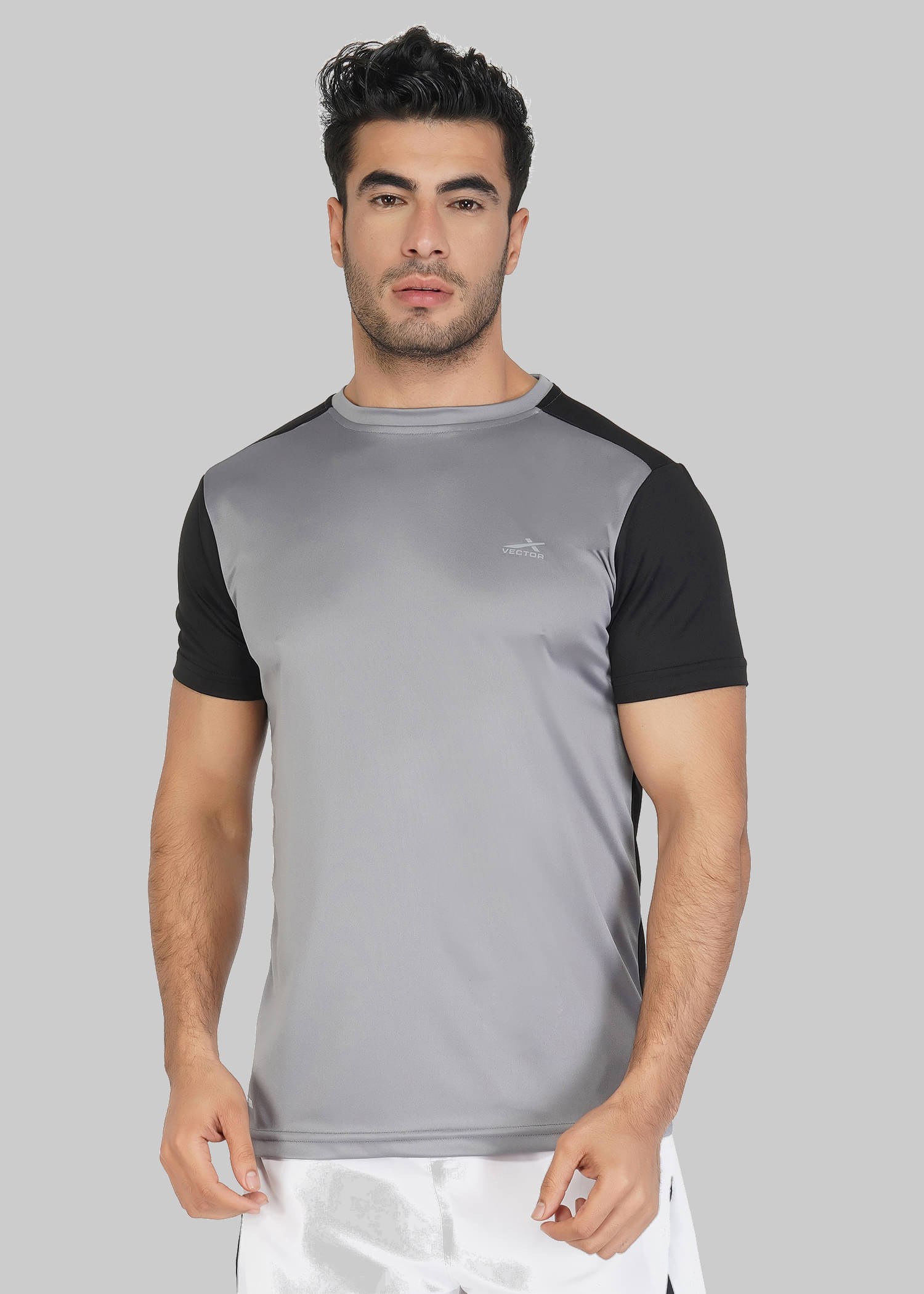 Vector X - Grey Polyester Regular Fit Men's Sports T-Shirt ( Pack of 1 ) Vector X - Grey Polyester Regular Fit Men's Sports T-Shirt ( Pack of 1 )