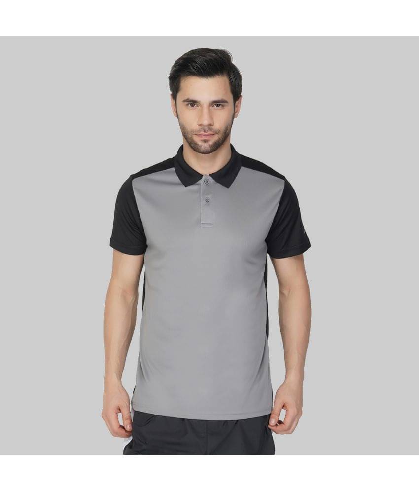 Vector X - Grey Polyester Regular Fit Men's Sports Polo T-Shirt ( Pack of 1 ) Vector X - Grey Polyester Regular Fit Men's Sports Polo T-Shirt ( Pack of 1 )