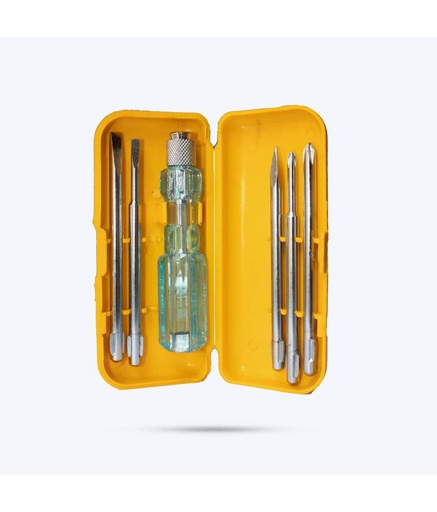    			Aldeco 5in1 Multipurpose Repair Screw driver Tool Kit with Neon Bulb Combination Screwdriver Set (Pack of 5).