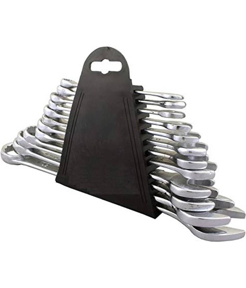 Aldeco 12 Piece Spanner Combination Socket Set for Plumbing, Motor Work,etc - Heavy Duty Spanner Set for Domestic & Industrial Purpose .