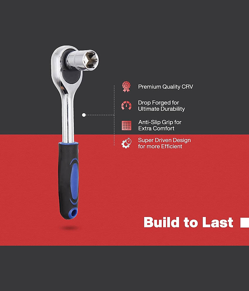 Aldeco 46 in 1 Pcs Tool Kit and Socket Set Multi Purpose Combination Tool Case Precision Socket Set.