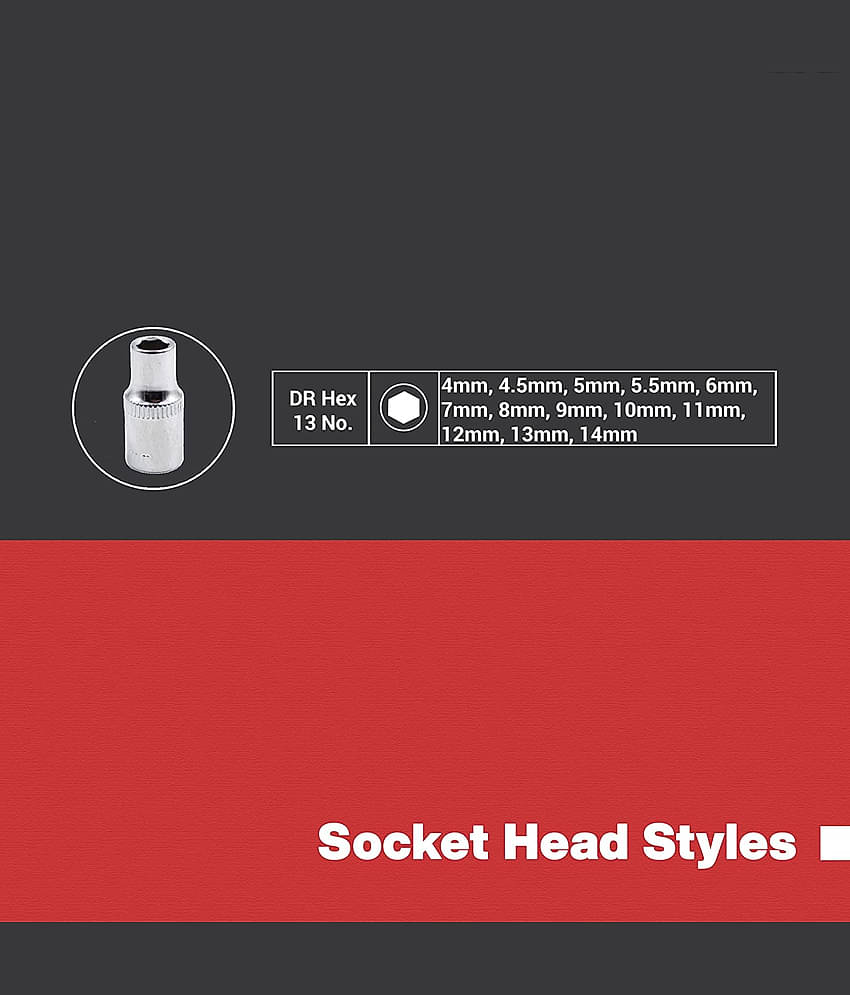 Aldeco 46 in 1 Pcs Tool Kit and Socket Set Multi Purpose Combination Tool Case Precision Socket Set.