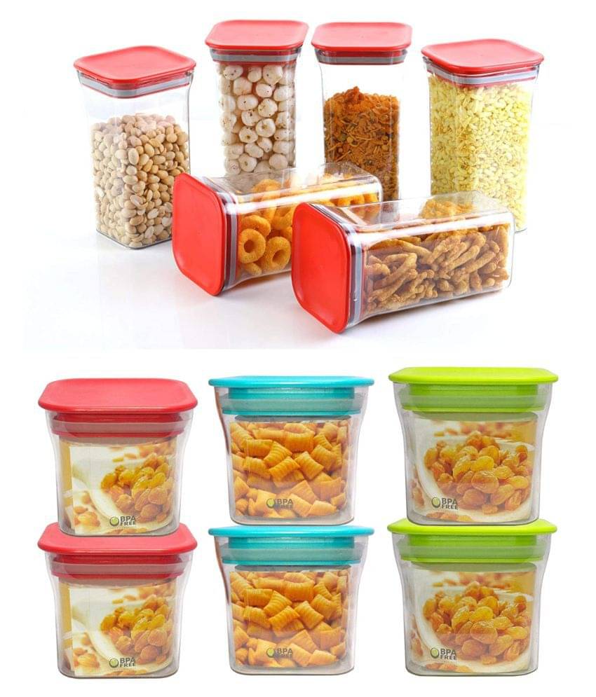     			Analog kitchenware - Polyproplene Multicolor Food Container ( Set of 12 - 1100 )