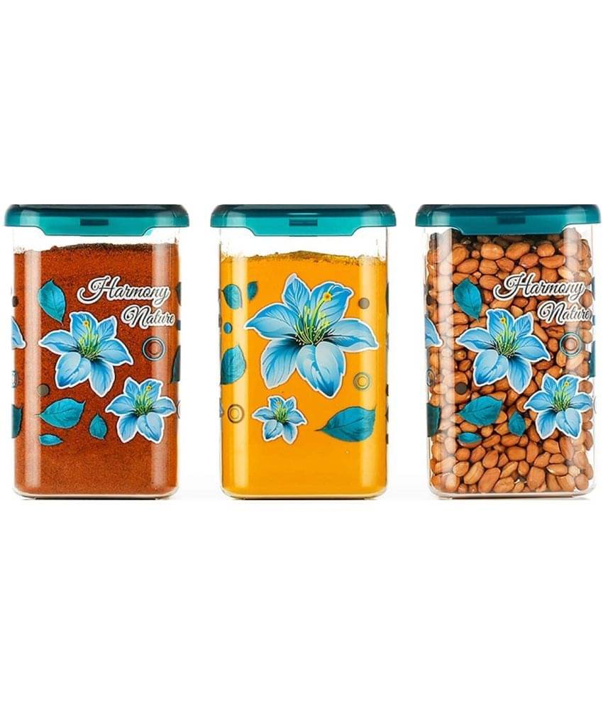     			Analog kitchenware - Polyproplene Sea Green Food Container ( Set of 3 - 1100 )