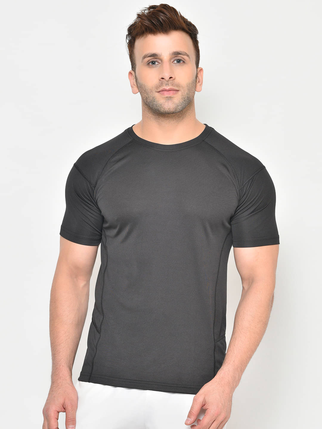 Chkokko - Black Polyester Regular Fit Men's Sports T-Shirt ( Pack of 1 ) Chkokko - Black Polyester Regular Fit Men's Sports T-Shirt ( Pack of 1 )