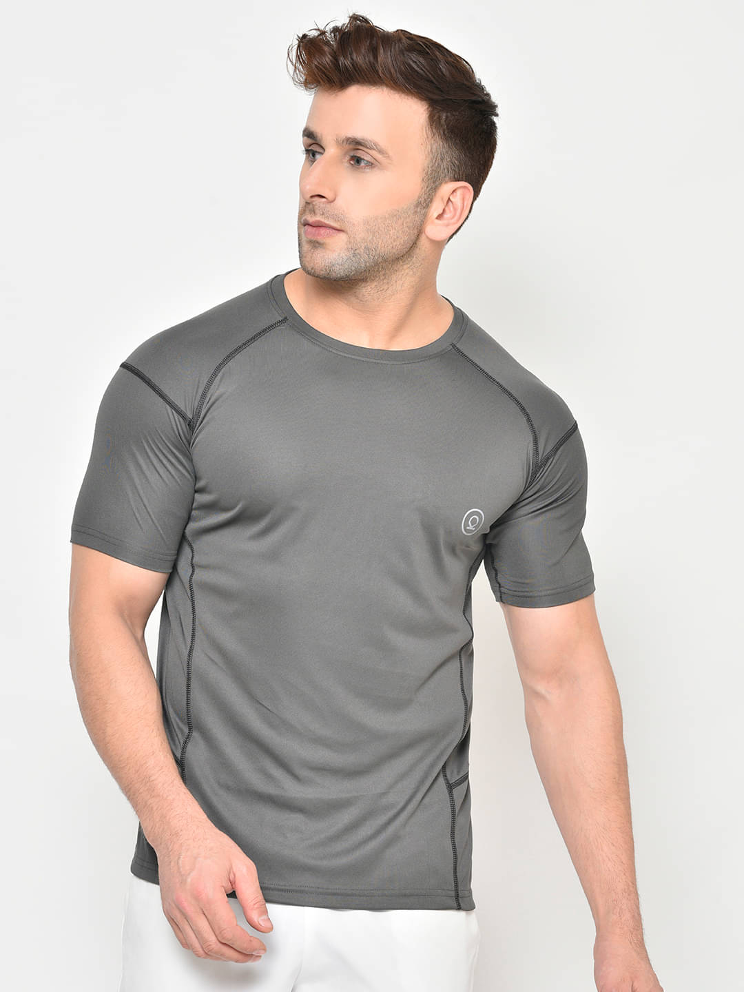     			Chkokko - Charcoal Polyester Regular Fit Men's Sports T-Shirt ( Pack of 1 )