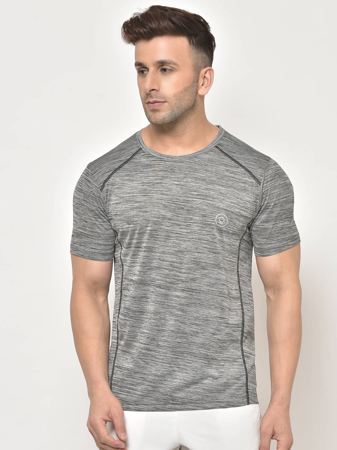     			Chkokko - Grey Polyester Regular Fit Men's Sports T-Shirt ( Pack of 1 )