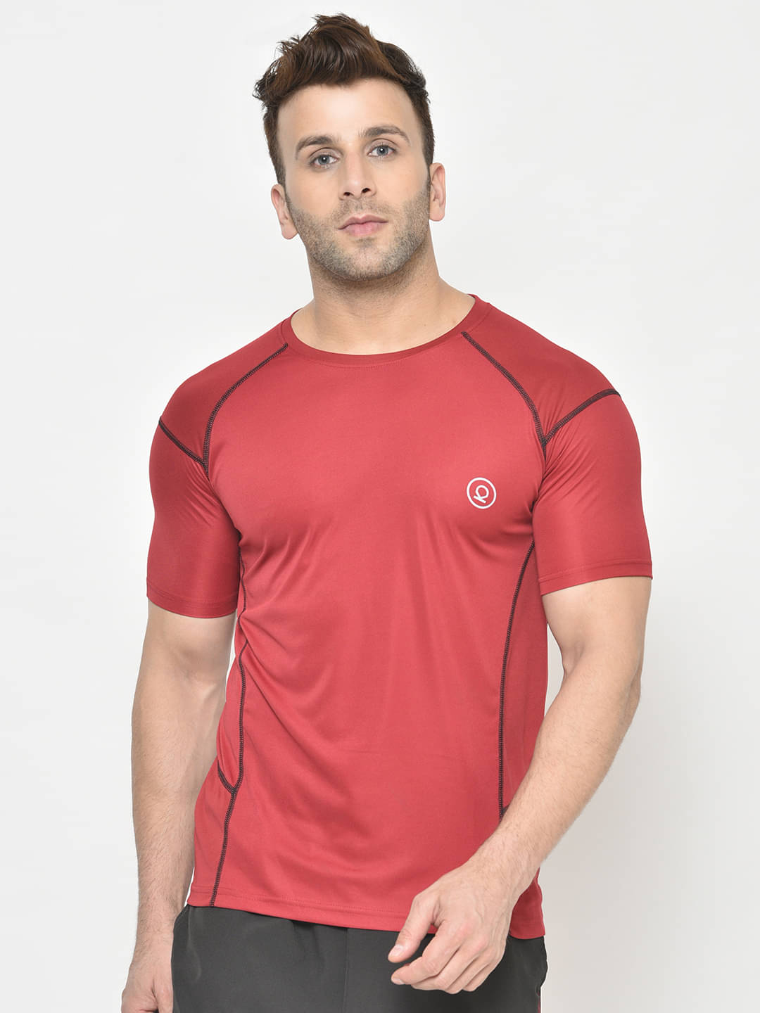 Chkokko - Maroon Polyester Regular Fit Men's Sports T-Shirt ( Pack of 1 ) Chkokko - Maroon Polyester Regular Fit Men's Sports T-Shirt ( Pack of 1 )