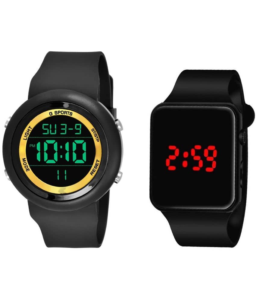 DECLASSE - Black Resin Digital Couple's Watch