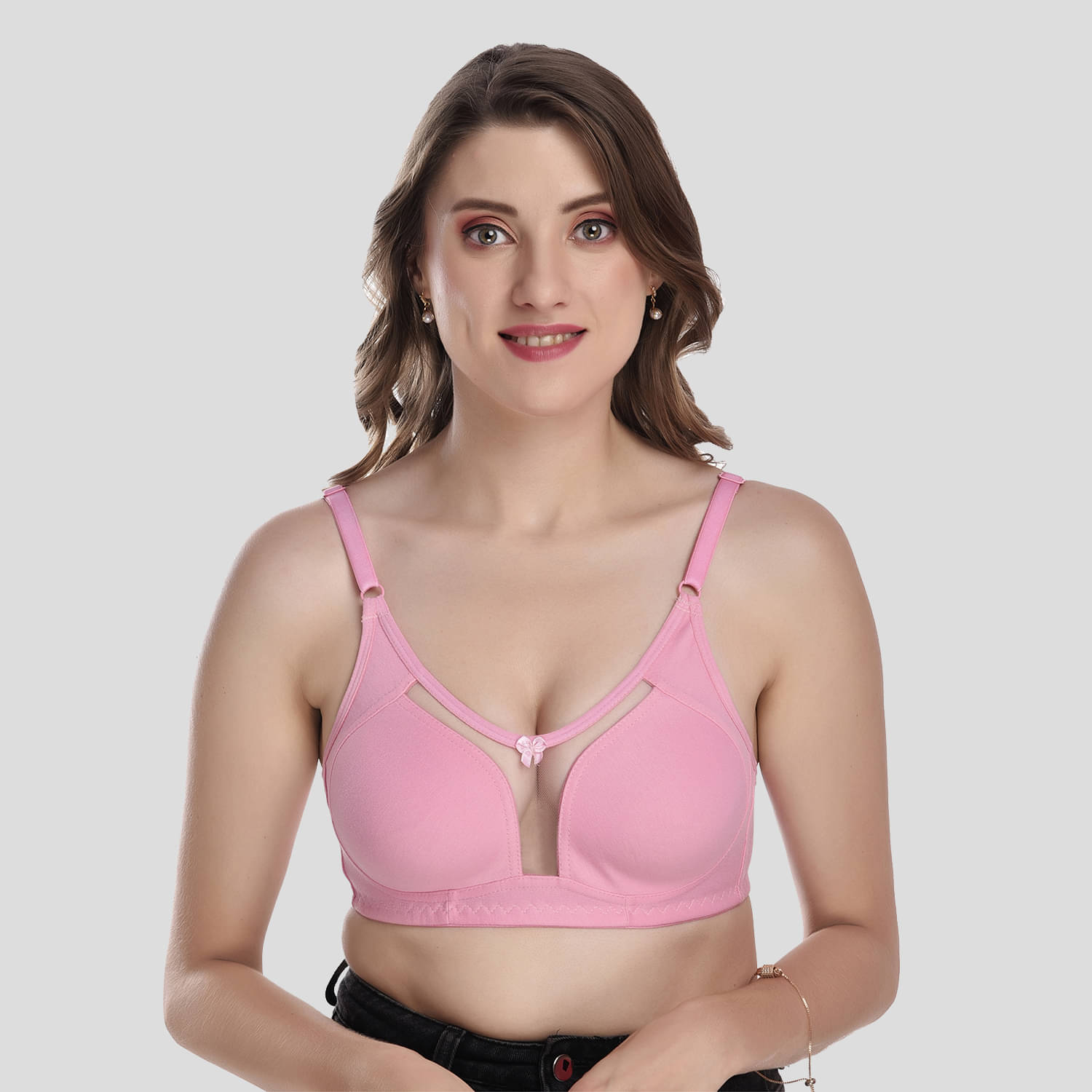Elina Cotton Lightly Padded Women's T-Shirt Bra ( Pink ) Elina Cotton Lightly Padded Women's T-Shirt Bra ( Pink )