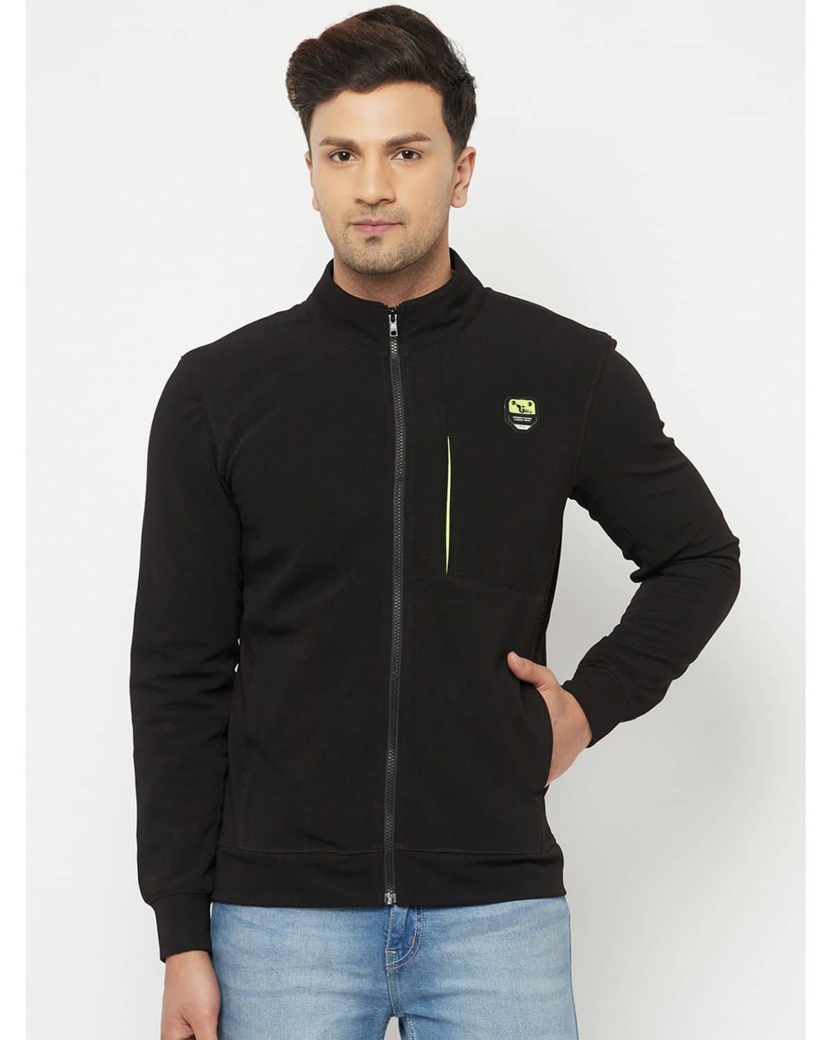 Glito - Black Polyester Blend Relaxed Fit Men's Casual Jacket ( Pack of 1 ) - Jackets & Coats | Buy online on ZillyBuy