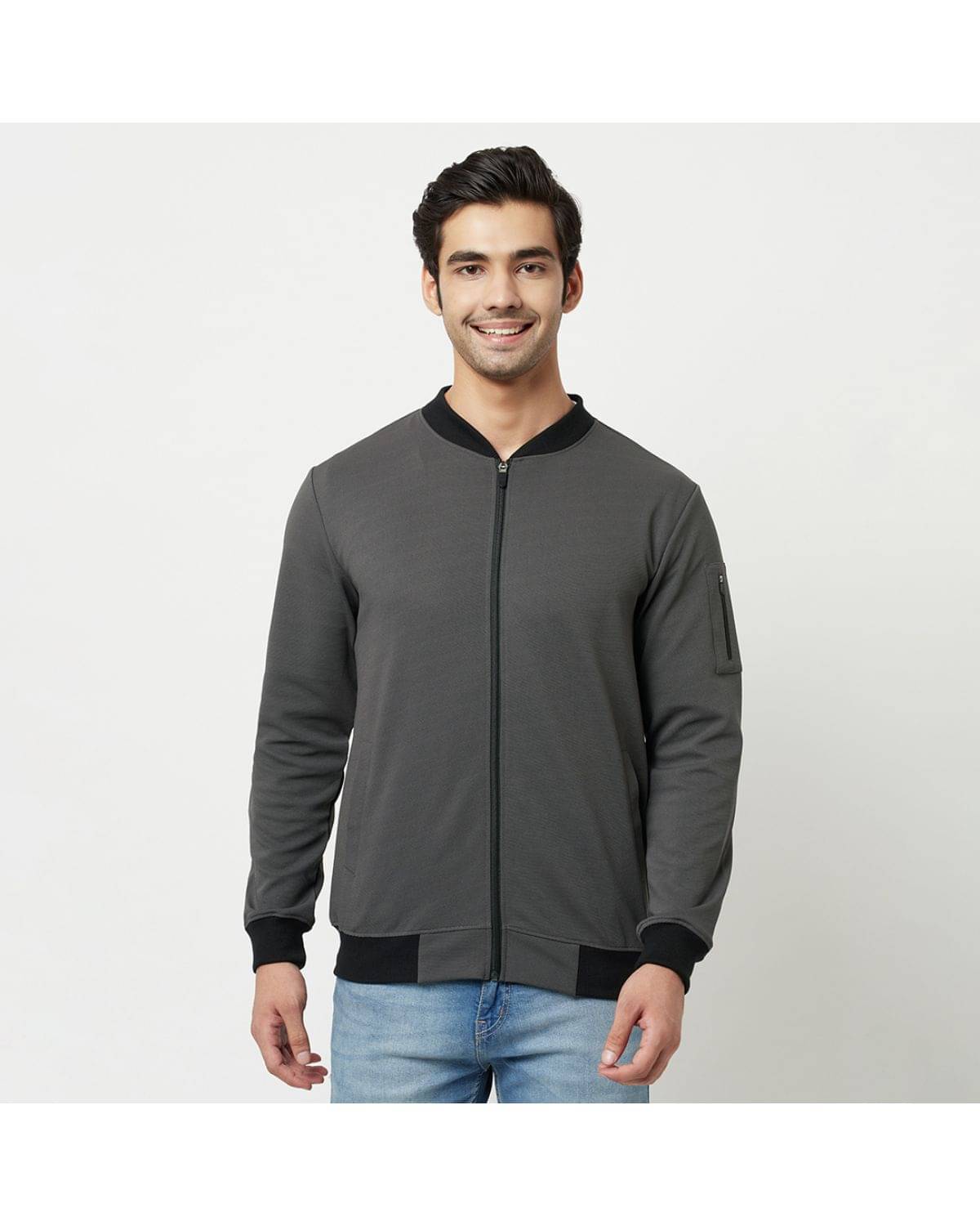 Glito - Charcoal Polyester Blend Relaxed Fit Men's Casual Jacket ( Pack of 1 ) Glito - Charcoal Polyester Blend Relaxed Fit Men's Casual Jacket ( Pack of 1 )