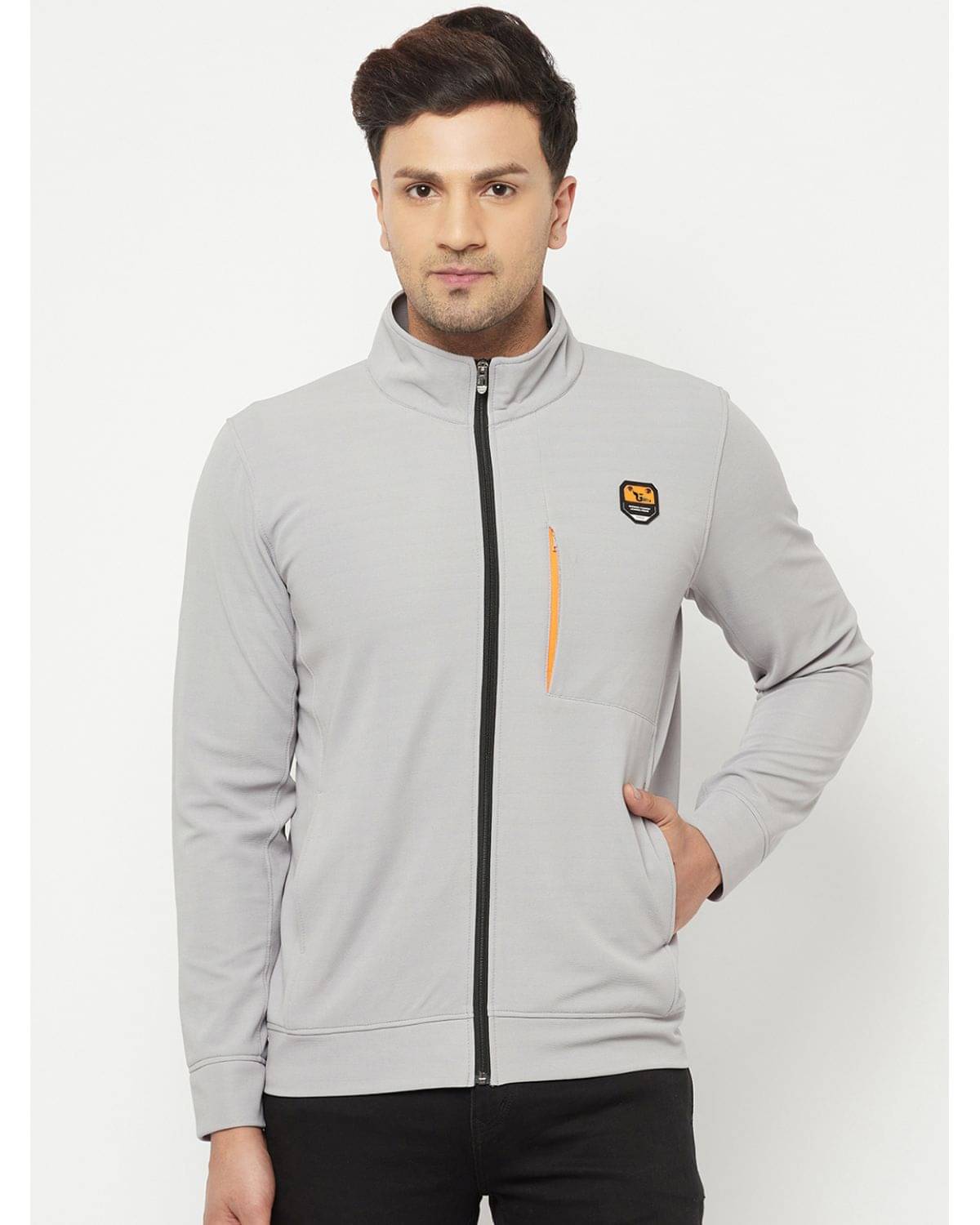     			Glito - Grey Polyester Blend Relaxed Fit Men's Casual Jacket ( Pack of 1 )