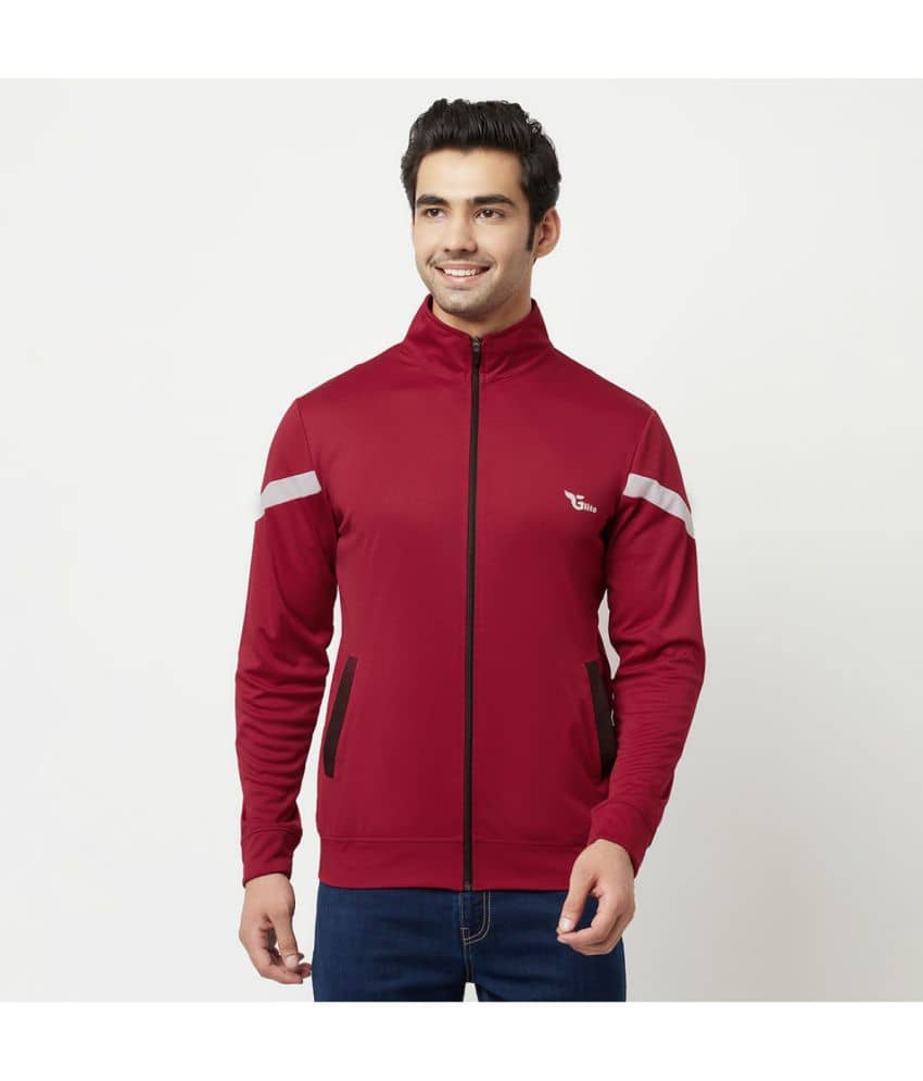 Glito - Maroon Polyester Blend Relaxed Fit Men's Casual Jacket ( Pack of 1 ) - Jackets & Coats | Buy online on ZillyBuy