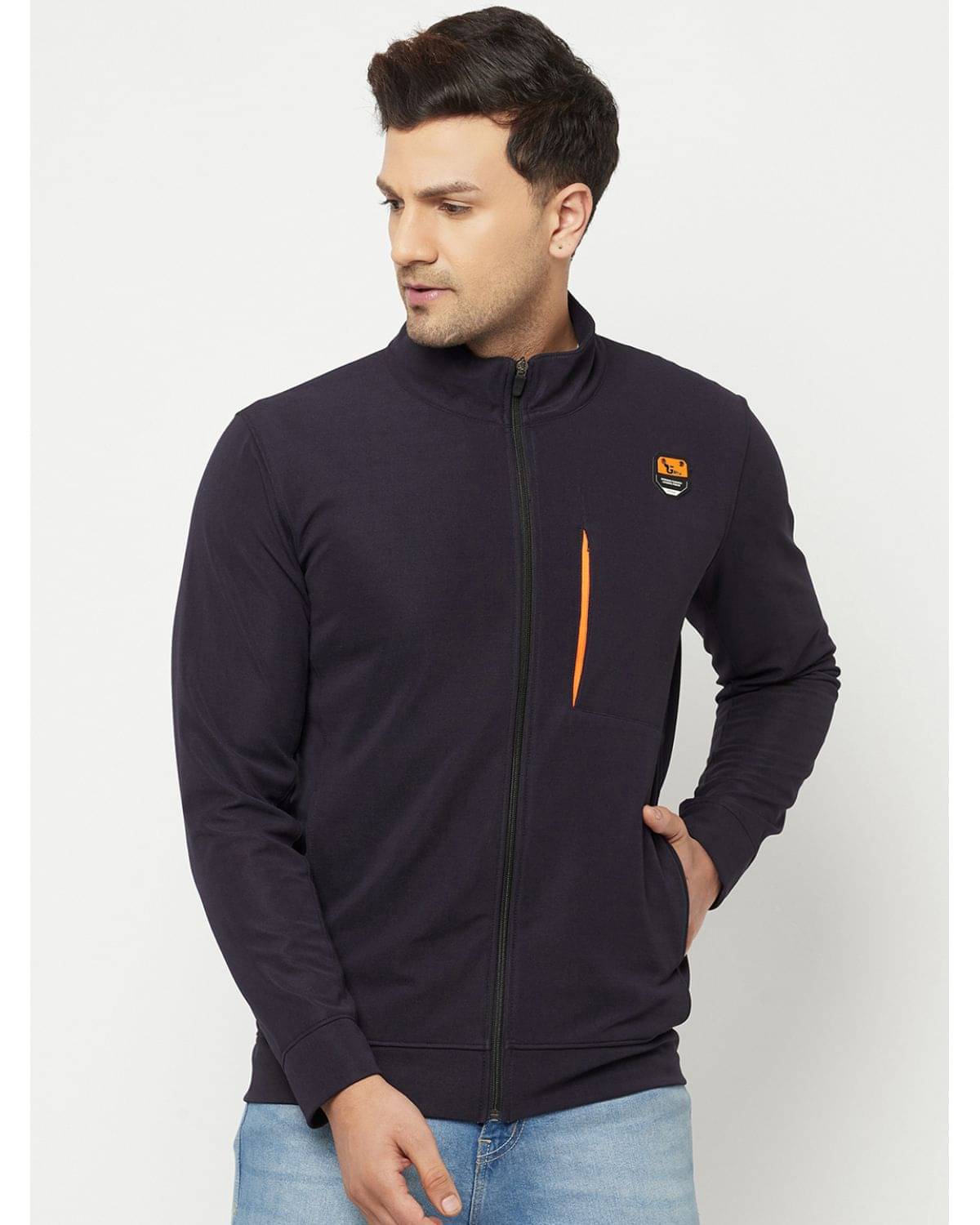 Glito - Navy Blue Polyester Blend Relaxed Fit Men's Casual Jacket ( Pack of 1 ) Glito - Navy Blue Polyester Blend Relaxed Fit Men's Casual Jacket ( Pack of 1 )