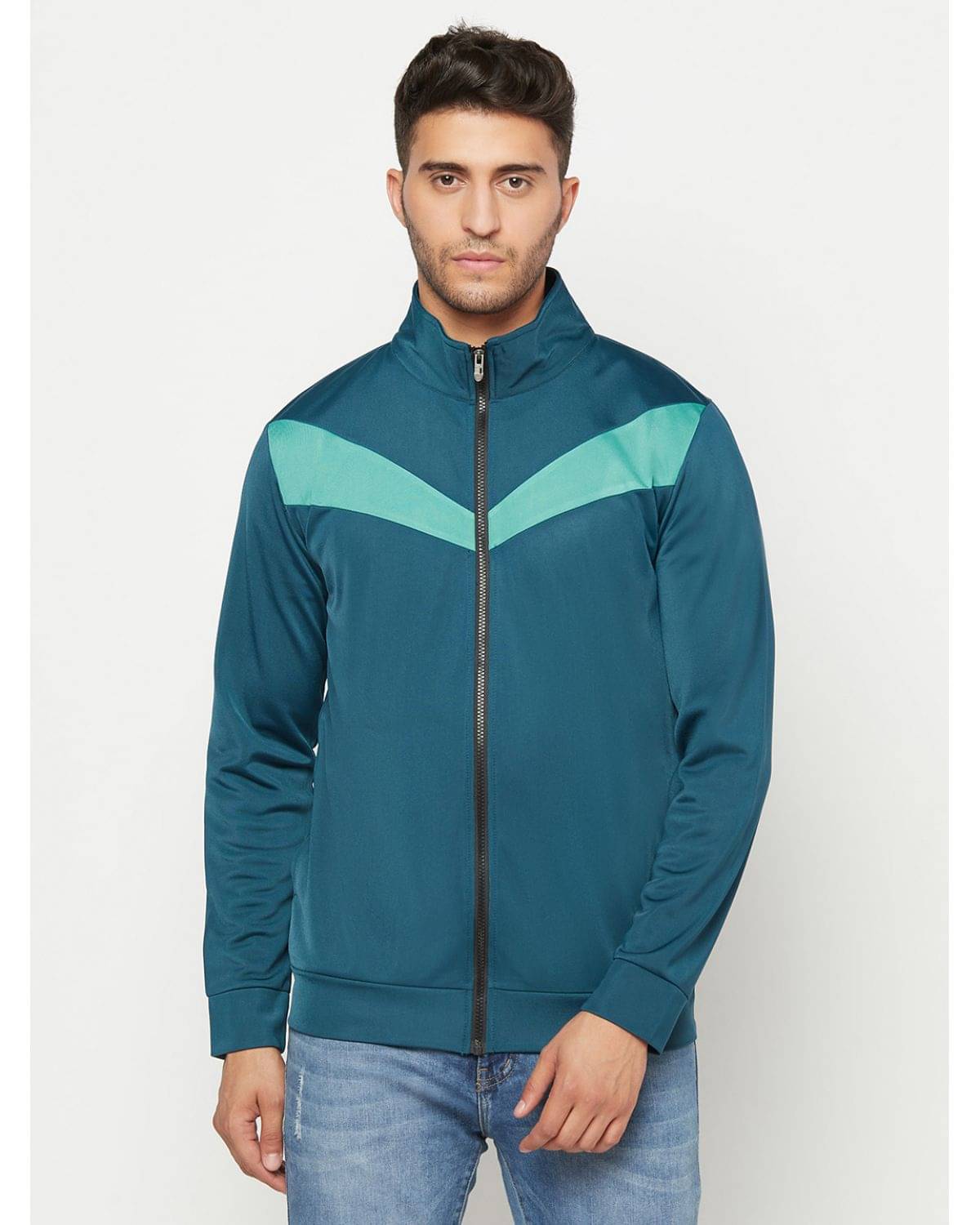 Glito Polyester Men's Casual Jacket - Teal ( Pack of 1 ) Glito Polyester Men's Casual Jacket - Teal ( Pack of 1 )