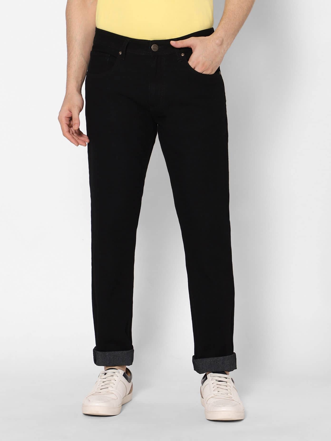 HJ HASASI - Black Cotton Blend Slim Fit Men's Jeans ( Pack of 1 ) - Jeans | Buy online on ZillyBuy