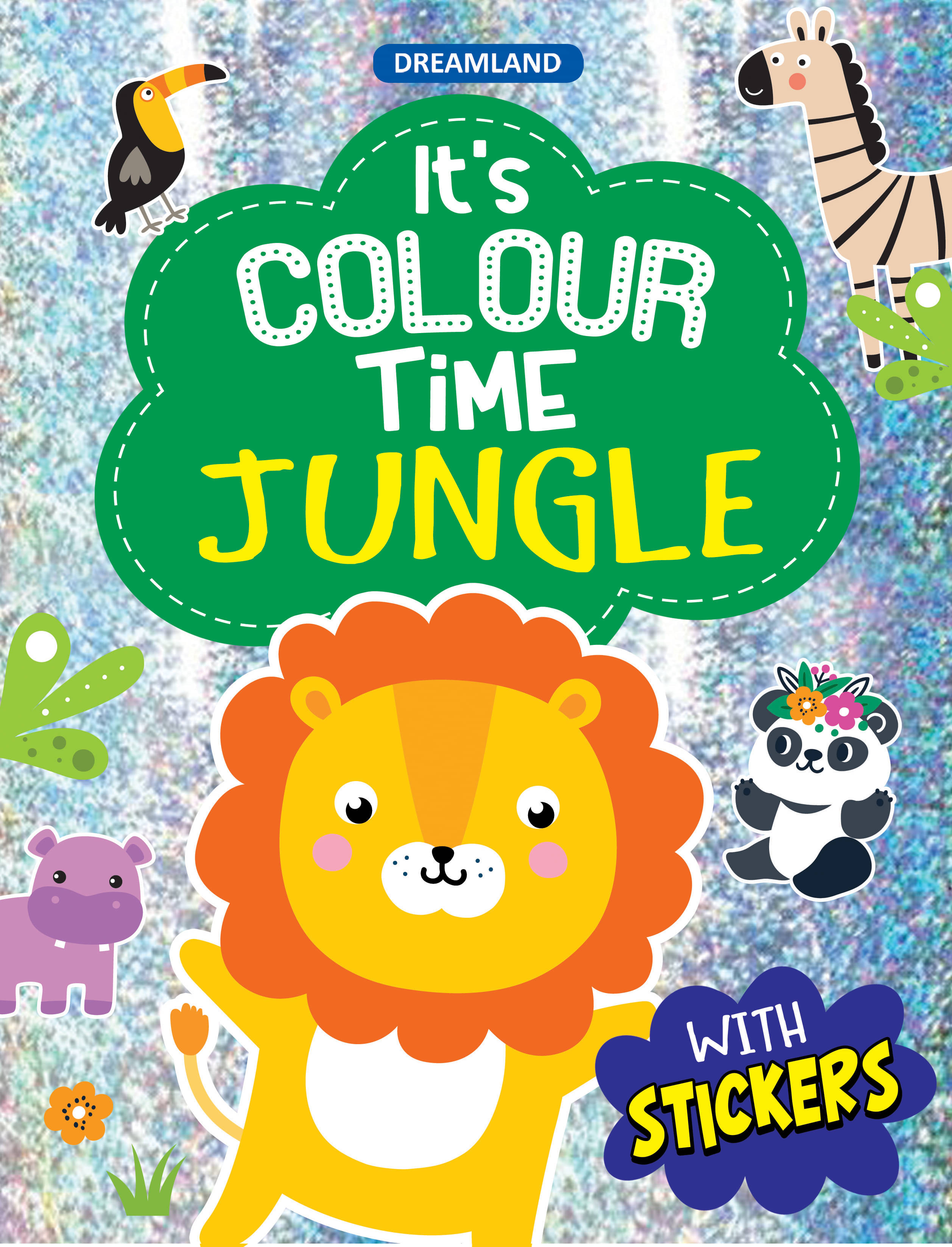     			Jungle- It's Colour time with Stickers : Drawing, Painting & Colouring Children Book by Dreamland Publications 9789395406666