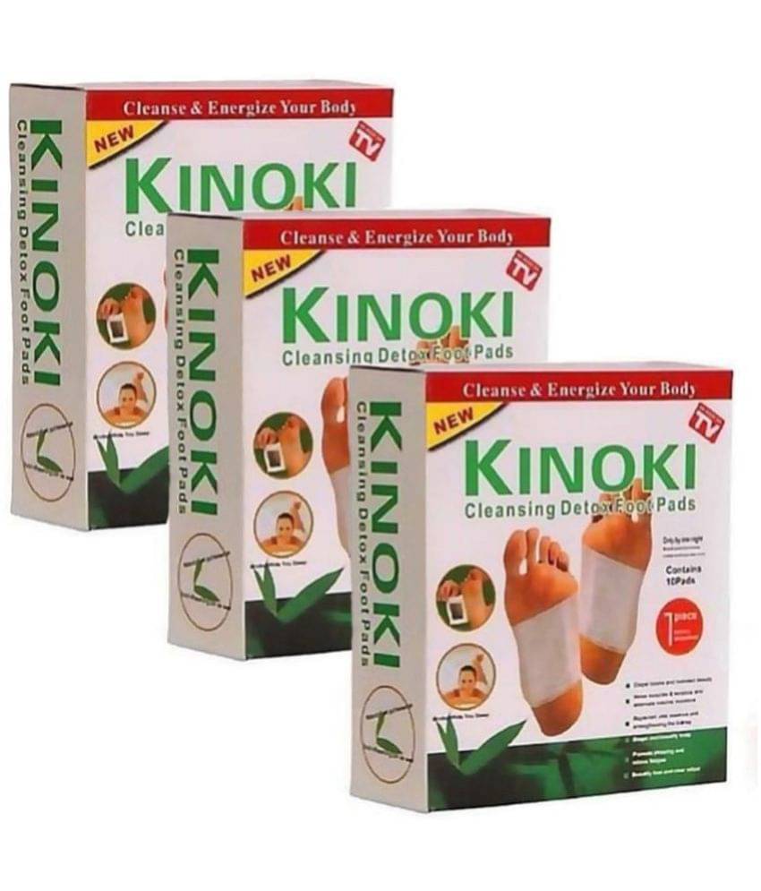    			Kinoki Organic Health Detox Foot Patch Remove Toxins Ginger Foot Detox for Foot and Body Cleansing for Men and Momen (Pack of 3)