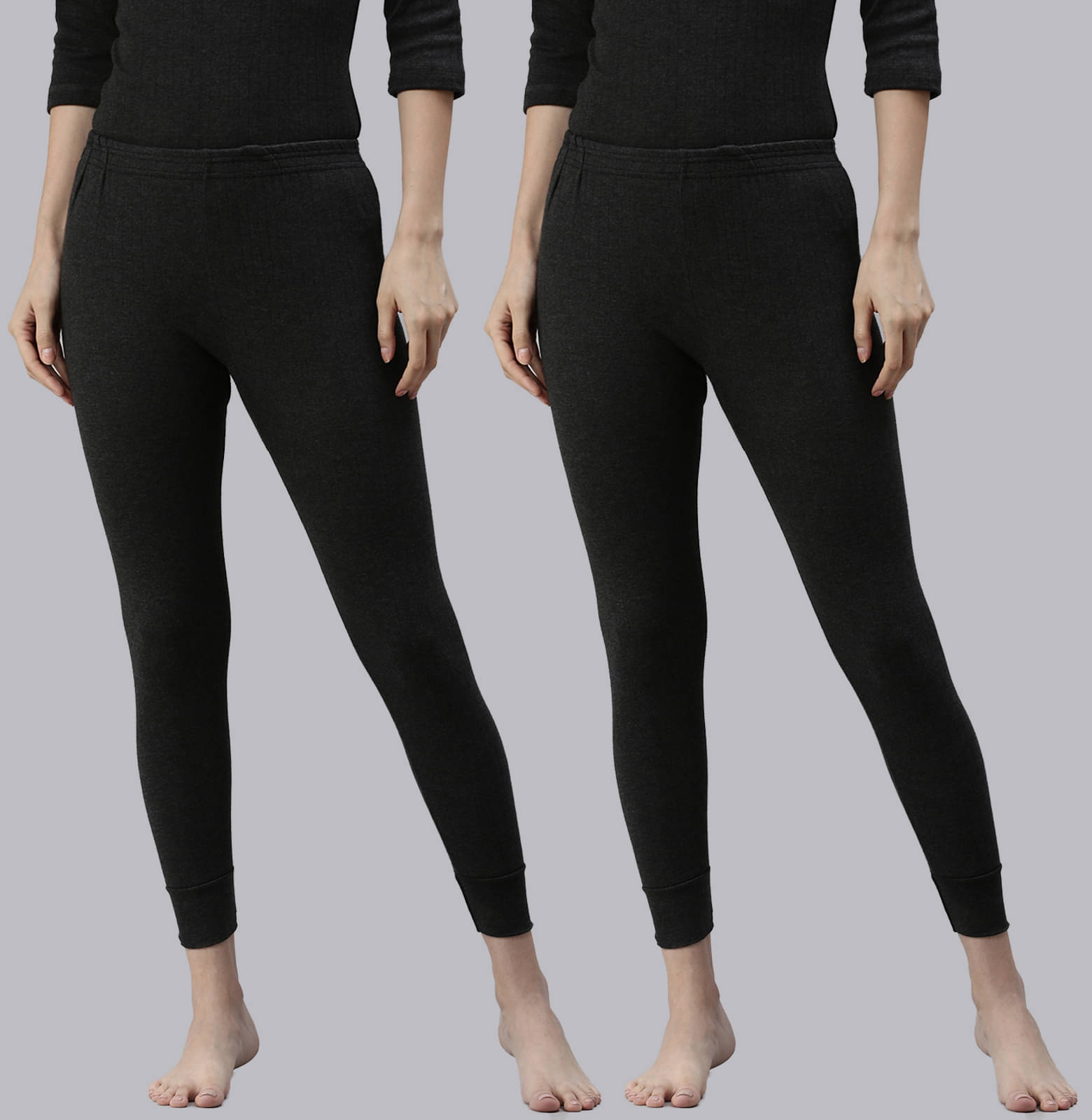 LUX PARKER Acro Wool Bottomwear - Black Pack of 2 LUX PARKER Acro Wool Bottomwear - Black Pack of 2