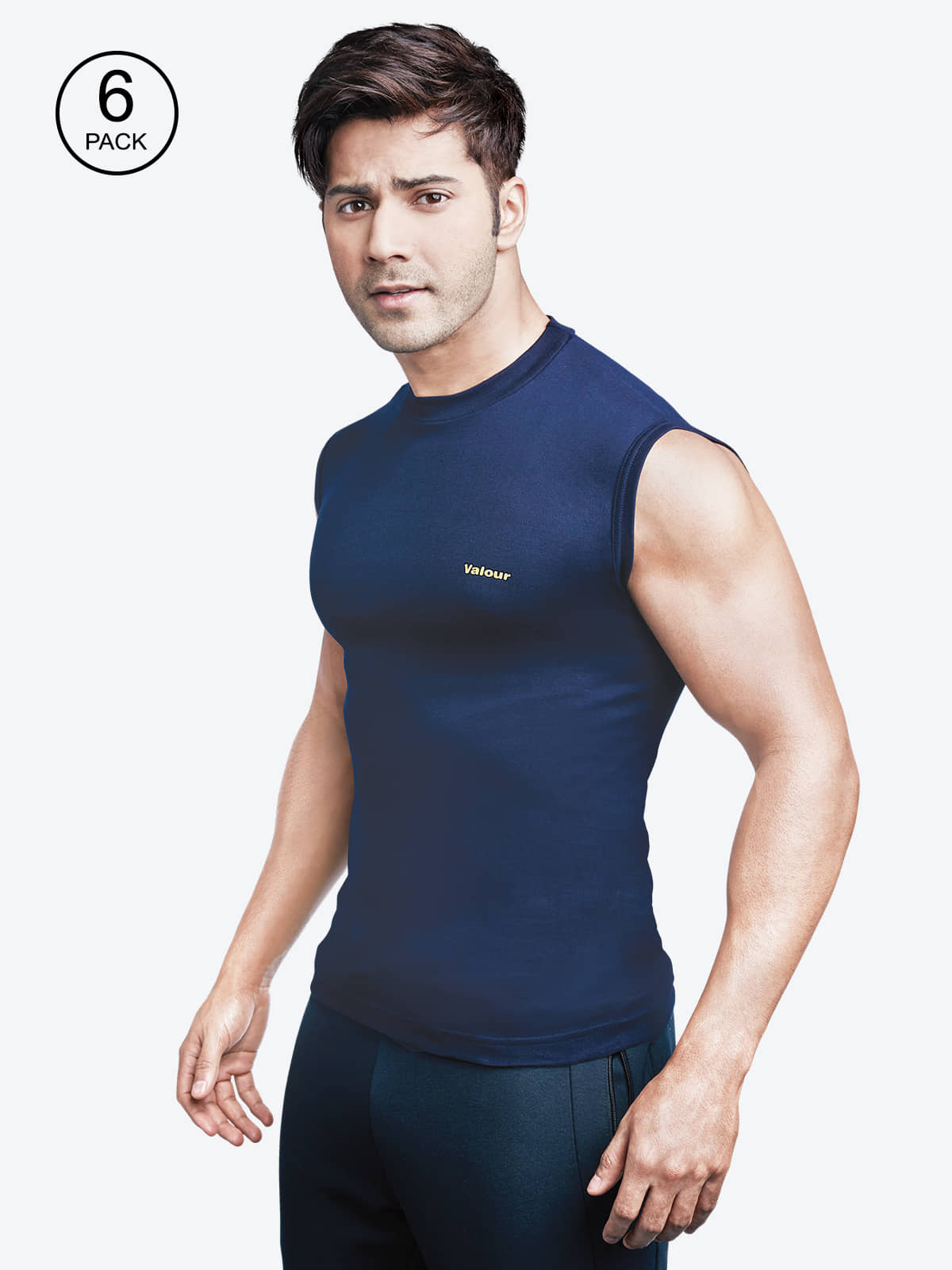 Pack of 6 Lux Cozi - Multi Cotton Blend Men's Vest - Nightwear & Loungewear | Buy online on ZillyBuy