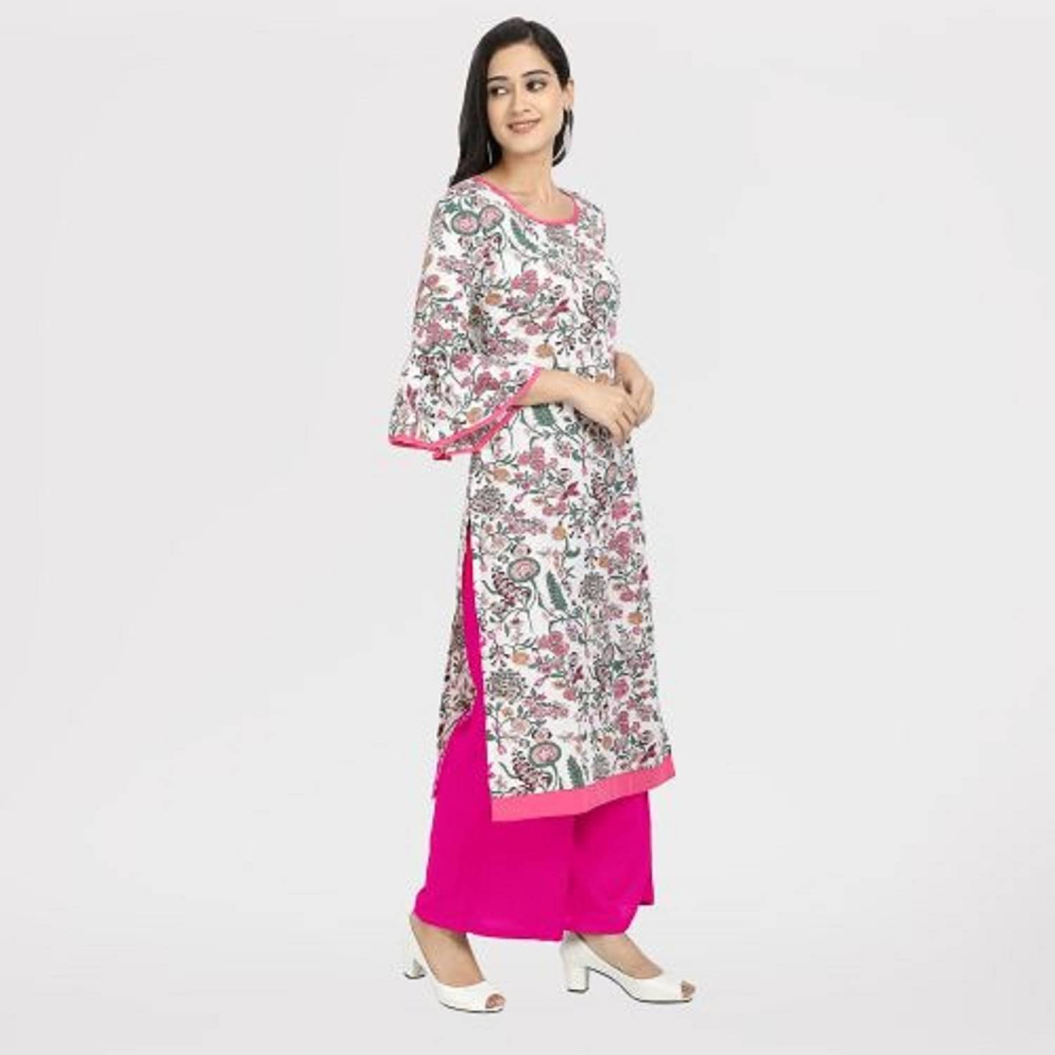     			NOWT - Multicolor Crepe Women's Straight Kurti ( Pack of 1 )