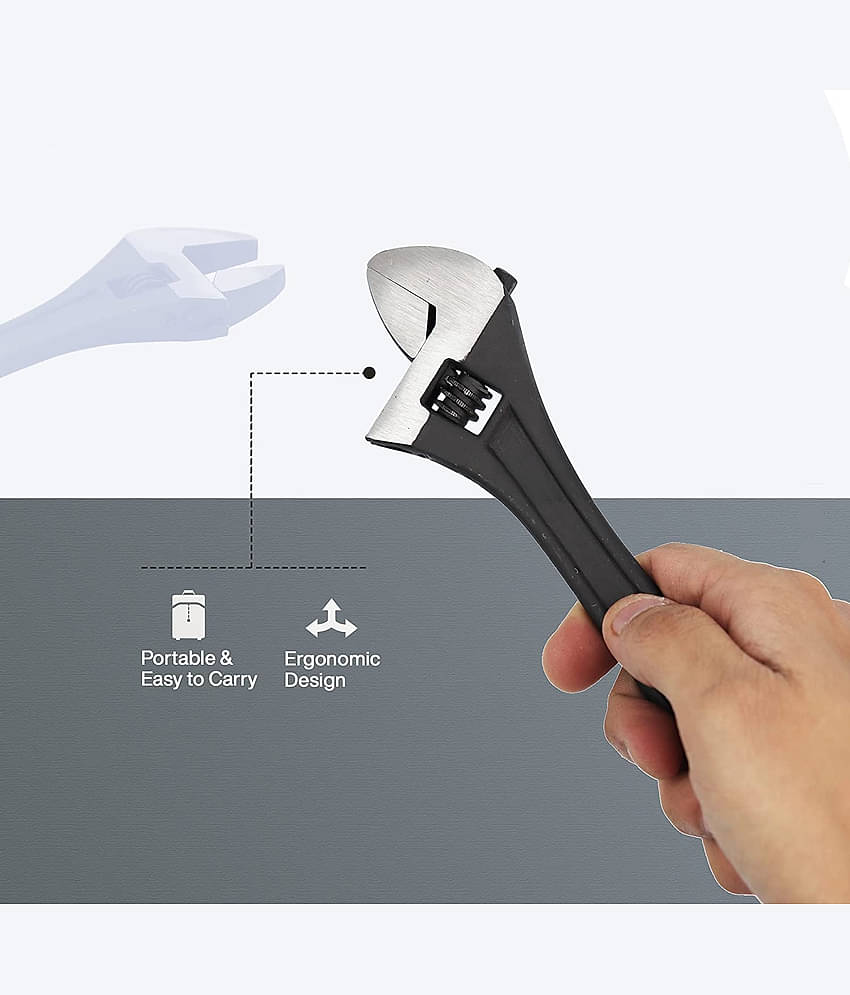 Aldeco Multipurpose 8 inch Adjustable Wrench Spanner Hand tool Single sided Open End Wrench (Pack of 1).