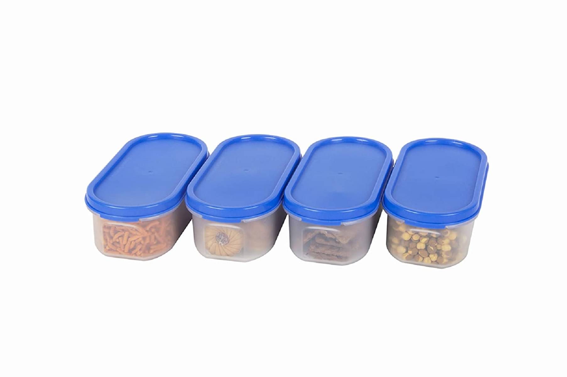 Analog Kitchenware Dal/Grocery/Pulse Polyproplene Navy Blue Food Container ( Set of 4 ) Analog Kitchenware Dal/Grocery/Pulse Polyproplene Navy Blue Food Container ( Set of 4 )