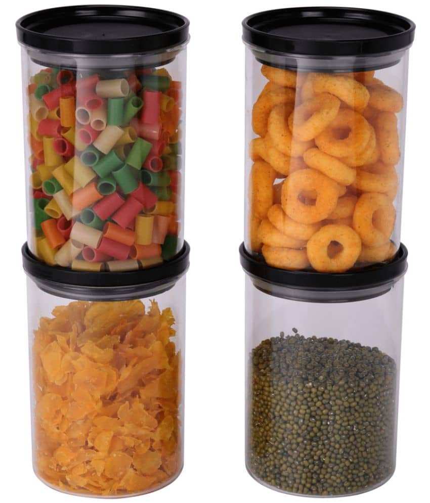 Analog kitchenware - Polyproplene Black Food Container ( Set of 4 - 900 )