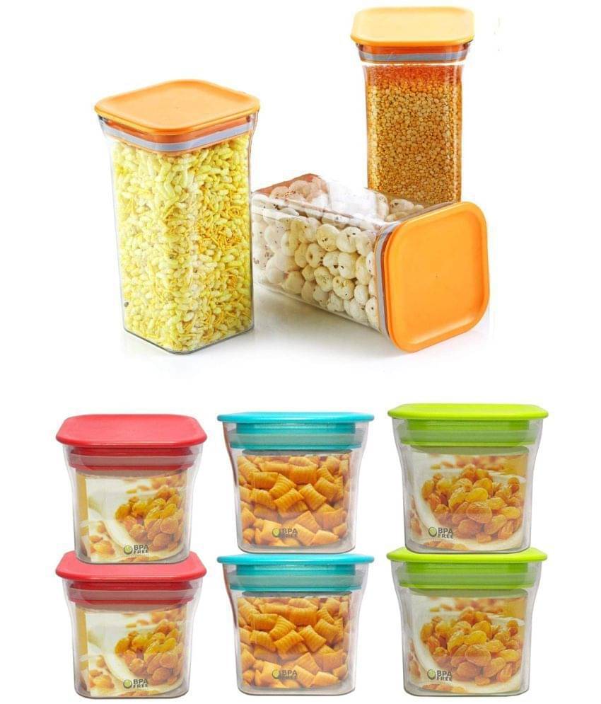     			Analog kitchenware - Polyproplene Multicolor Food Container ( Set of 9 - 1100 )