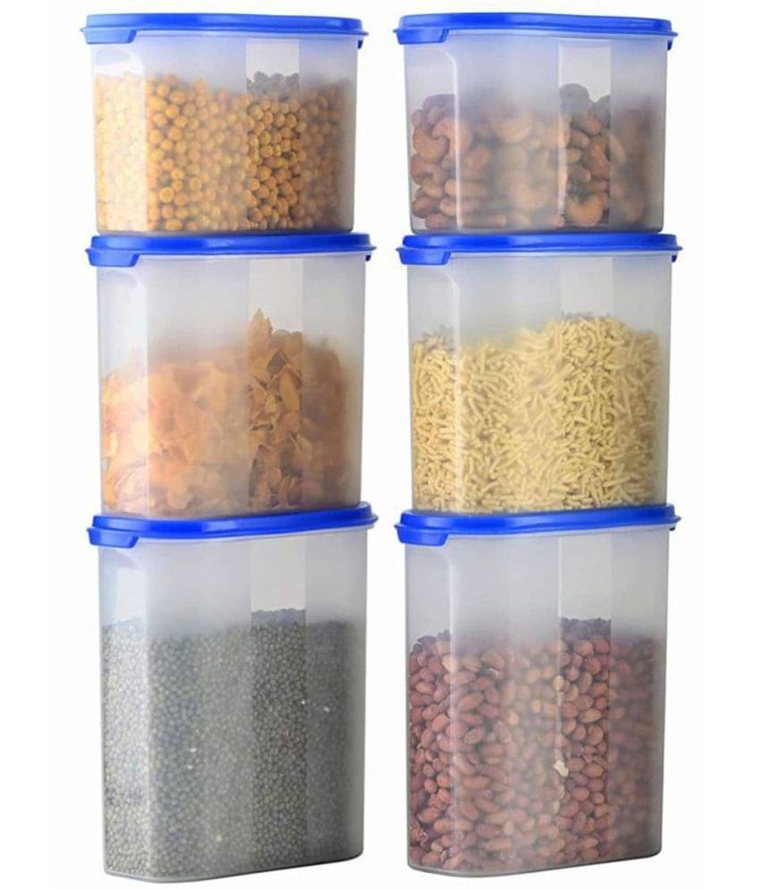     			Analog kitchenware - Polyproplene Navy Blue Food Container ( Set of 6 - 6000 )