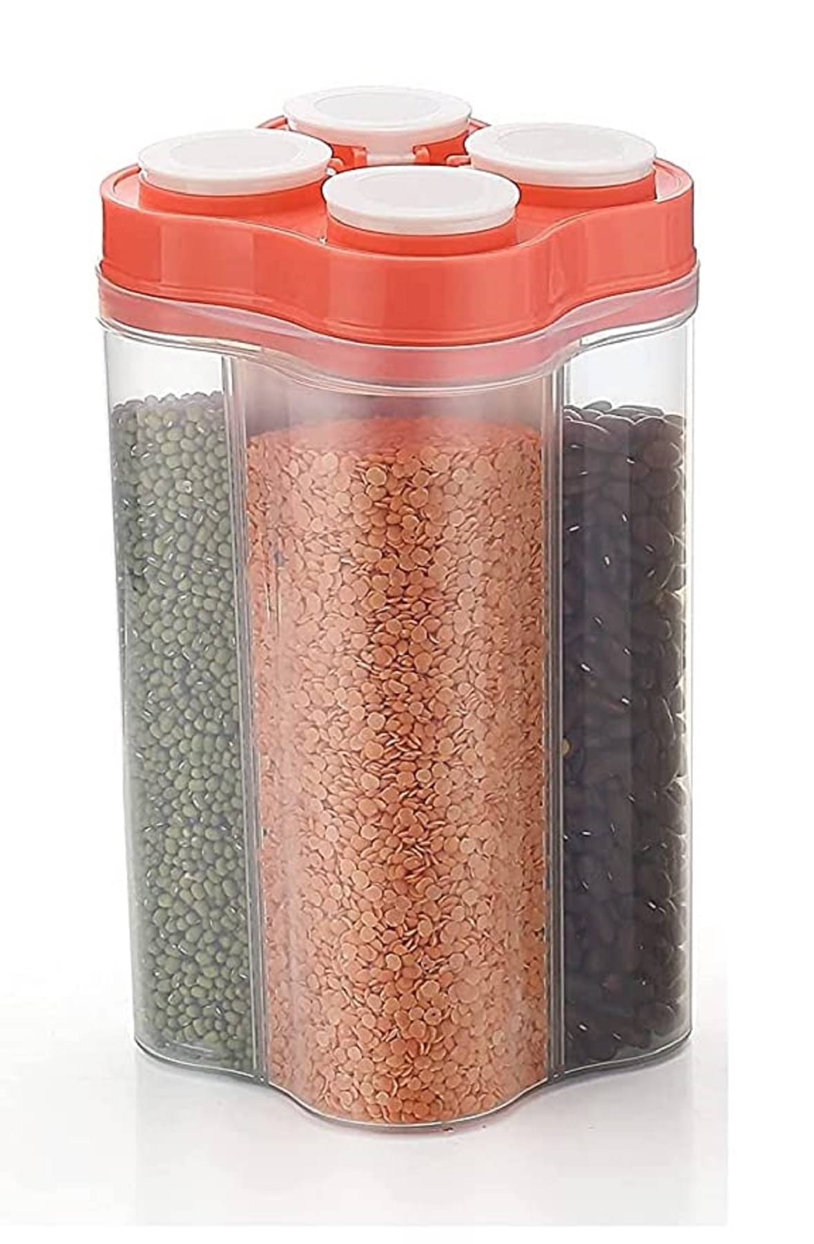 Analog Kitchenware Dal/Pulse/Grocery Polyproplene Pink Dal Container ( Set of 1 ) Analog Kitchenware Dal/Pulse/Grocery Polyproplene Pink Dal Container ( Set of 1 )