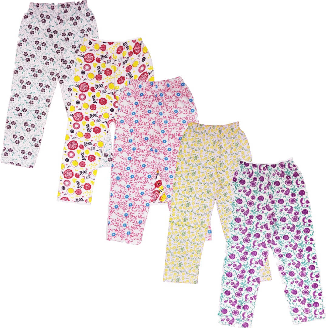 CRAZYON GIRLS WHITE PANT PACK OF (5)