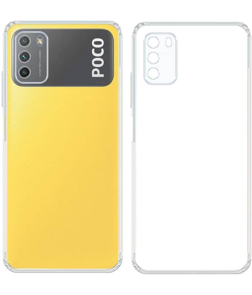     			Case Vault Covers - Transparent Silicon Silicon Soft cases Compatible For Xiaomi Poco M3 ( Pack of 1 )