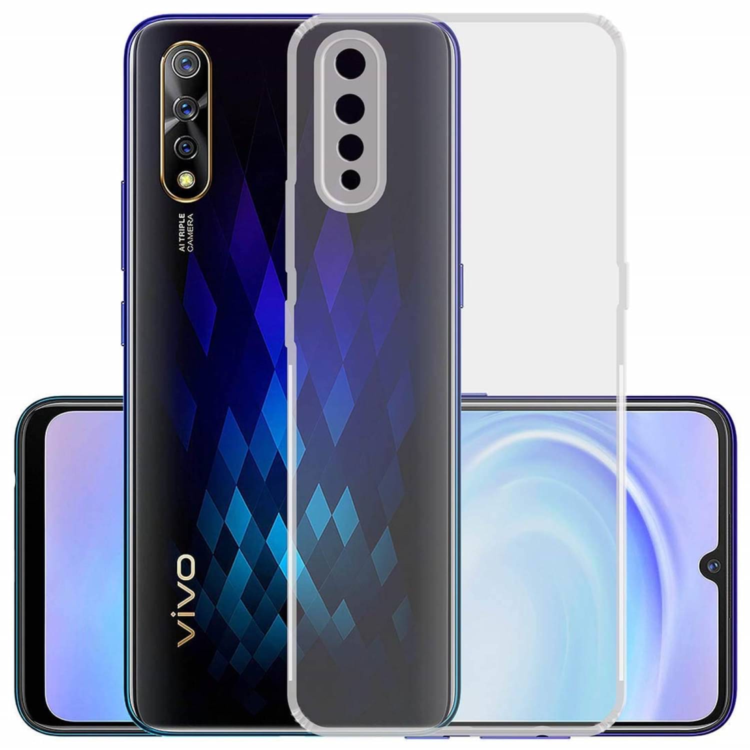     			Case Vault Covers - Transparent Silicon Silicon Soft cases Compatible For Vivo S1 ( Pack of 1 )