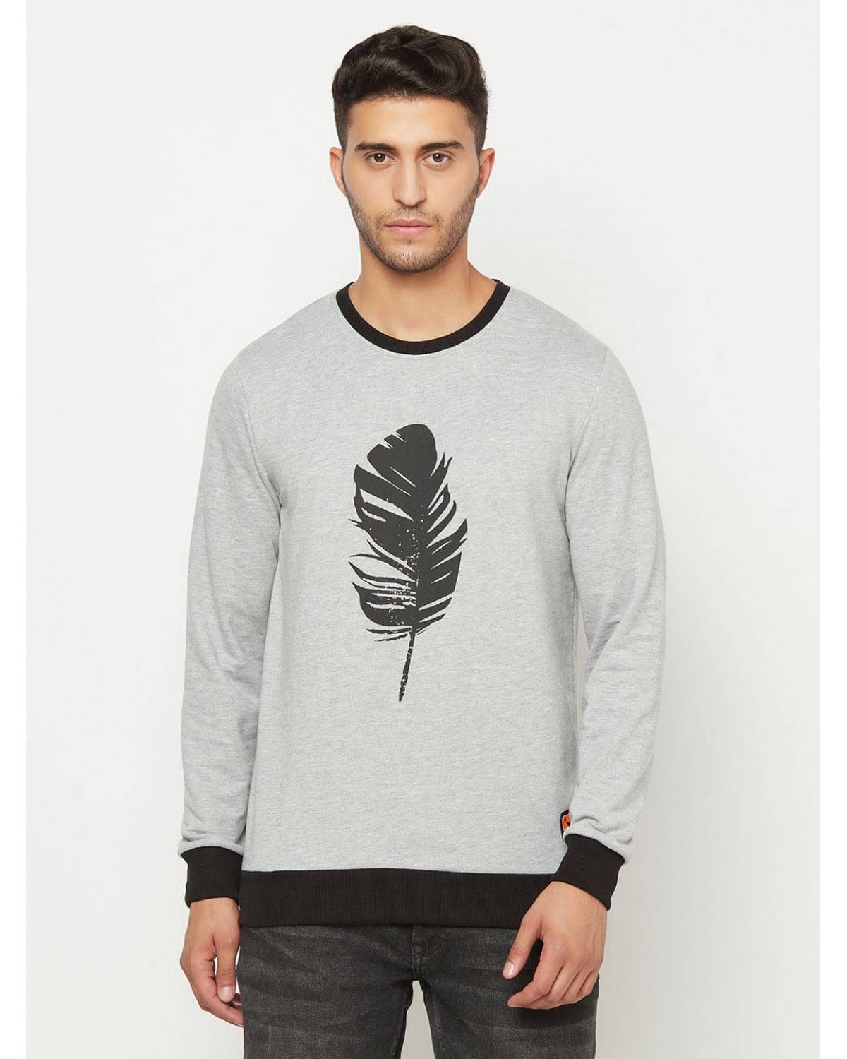 Glito - Light Grey Fleece Relaxed Fit Men's Sweatshirt ( Pack of 1 ) Glito - Light Grey Fleece Relaxed Fit Men's Sweatshirt ( Pack of 1 )