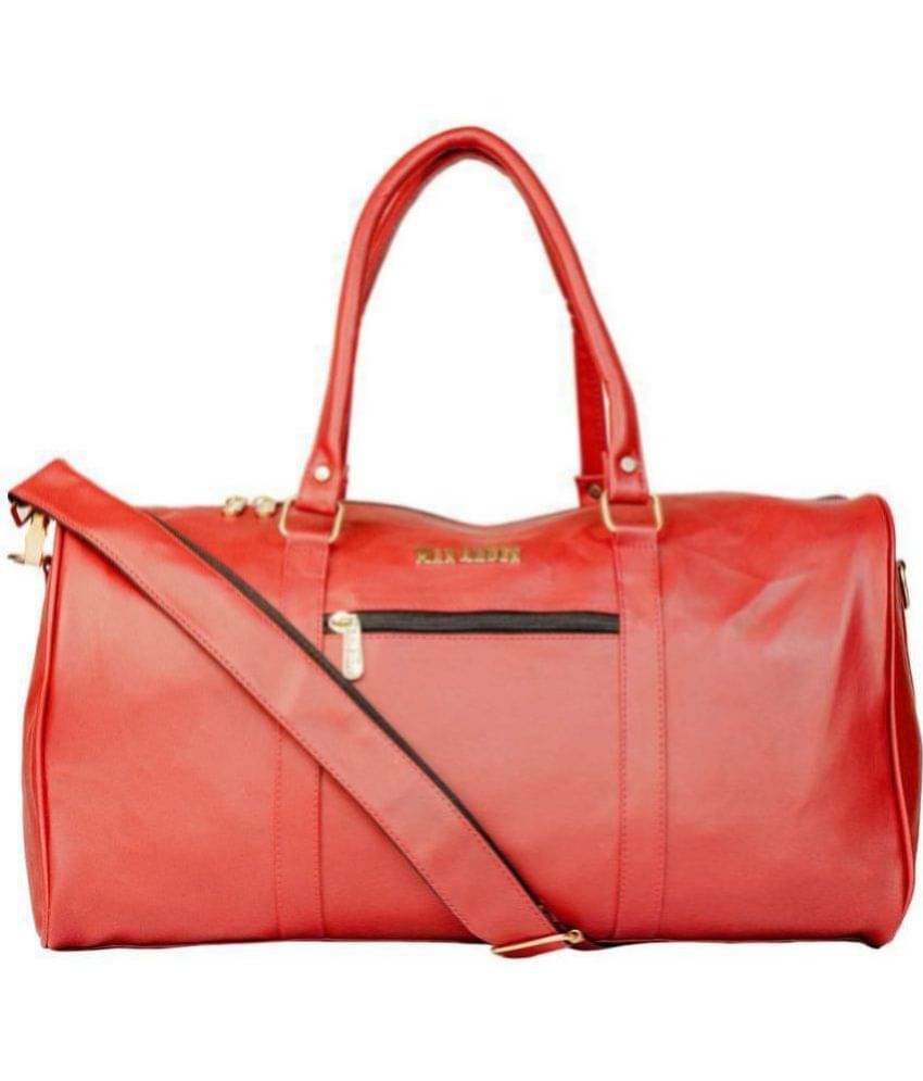     			Man Arden - Red Leather Duffle Bag