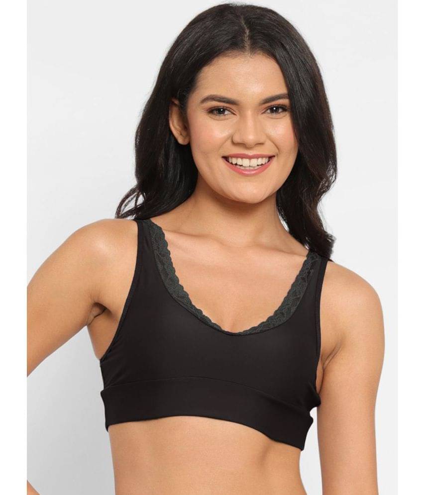     			N-Gal Nylon Non Padded Women's Teenage Bra ( Black )