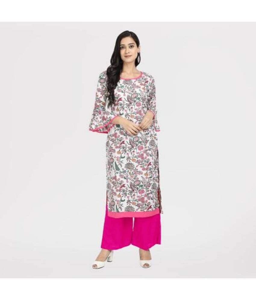     			NOWT - Multicoloured Crepe Women's Straight Kurti ( Pack of 1 )