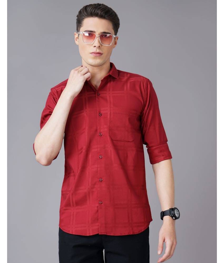     			Paul Street - Red 100% Cotton Slim Fit Men's Casual Shirt ( Pack of 1 )